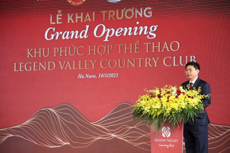 Ông Trương Quốc Huy, Phó bí thư Tỉnh ủy, Chủ tịch Ủy ban nhân dân tỉnh Hà Nam phát biểu tại sự kiện Ông Trương Quốc Huy, Phó bí thư Tỉnh ủy, Chủ tịch Ủy ban nhân dân tỉnh Hà Nam phát biểu tại sự kiện