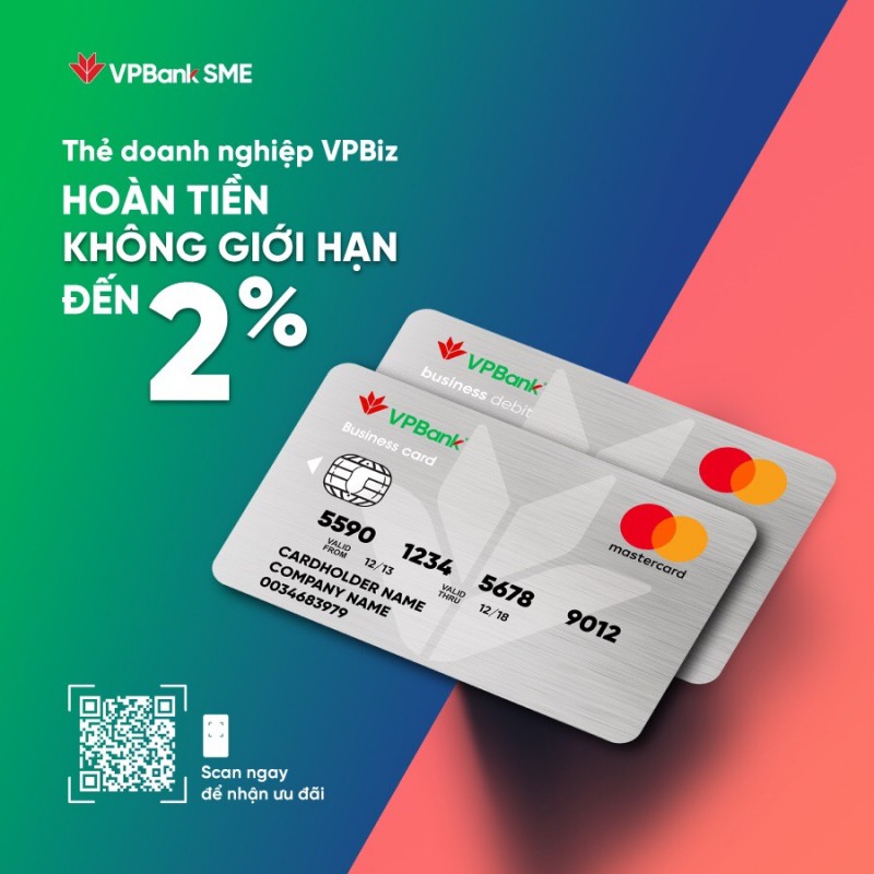 VPBank tung ưu đãi hoàn tiền hấp dẫn từ bộ đôi thẻ doanh nghiệp