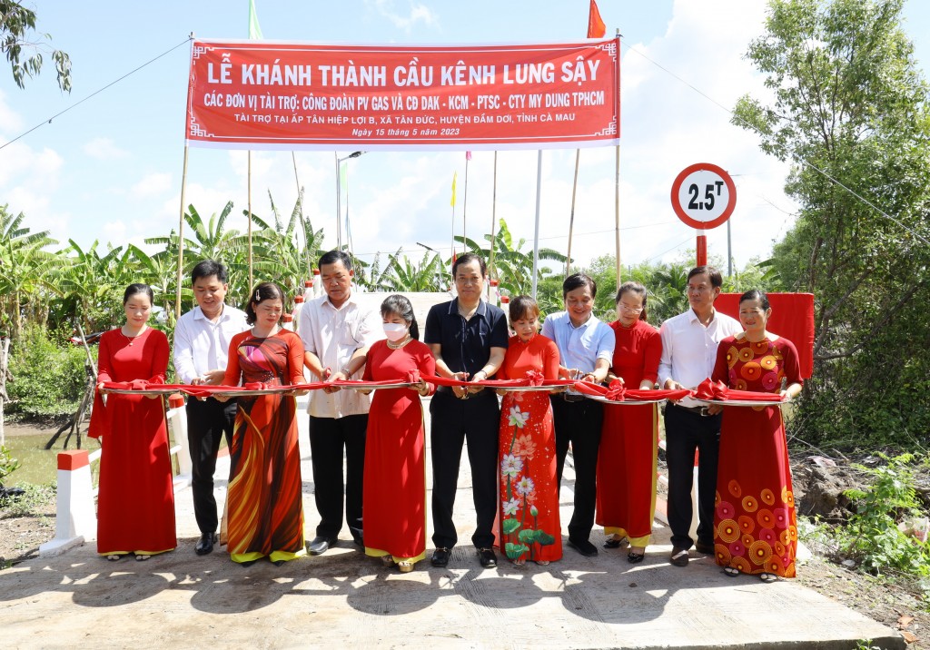 PV GAS khánh thành Cầu Lung Sậy - Cây cầu nối nhịp bờ vui
