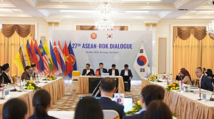 Toàn cảnh Đối thoại ASEAN-Hàn Quốc lần thứ 27 diễn ra từ 15-16/5 tại thành phố Hạ Long, tỉnh Quảng Ninh.