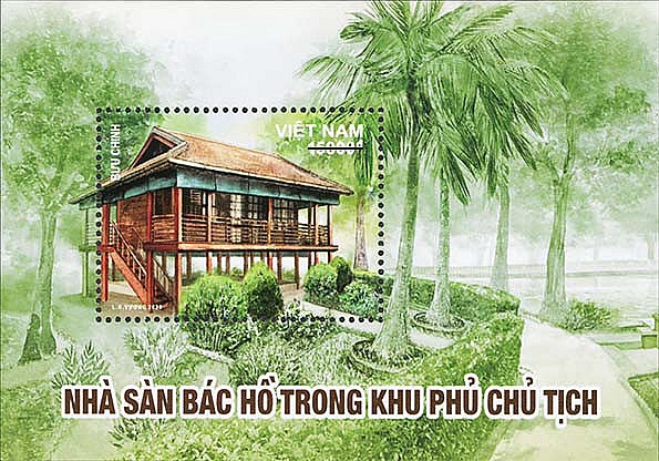 Nhớ về Bác qua Bộ tem “Nhà sàn bác Hồ trong khu Phủ Chủ tịch”