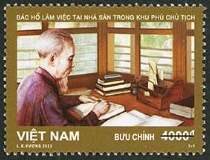 Nhớ về Bác qua Bộ tem “Nhà sàn bác Hồ trong khu Phủ Chủ tịch”