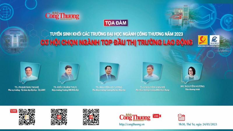 Tọa đàm Tuyển sinh khối các trường đại học ngành Công Thương: Cơ hội chọn ngành Top đầu thị trường lao động