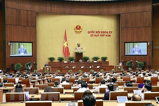 Quang cảnh phiên họp chiều 23/5.