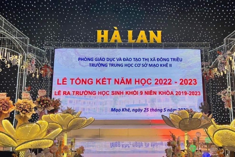 Lễ tổng kết diễn ra 2 ngày và được tổ chức ở hội trường công viên nước Hà Lan (Ảnh: Fanpage Đông Triều Tôi Yêu)