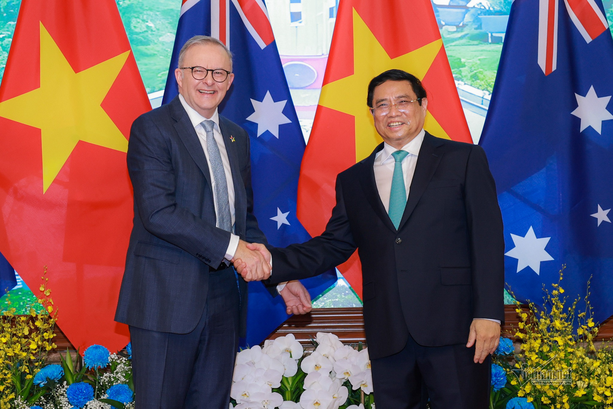 Thủ tướng Phạm Minh Chính chủ trì lễ đón Thủ tướng Australia