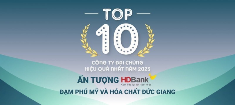 Top 10 công ty đại chúng hiệu quả nhất năm 2023: Ấn tượng HDBank, Đạm Phú Mỹ và Hóa dầu Đức Giang