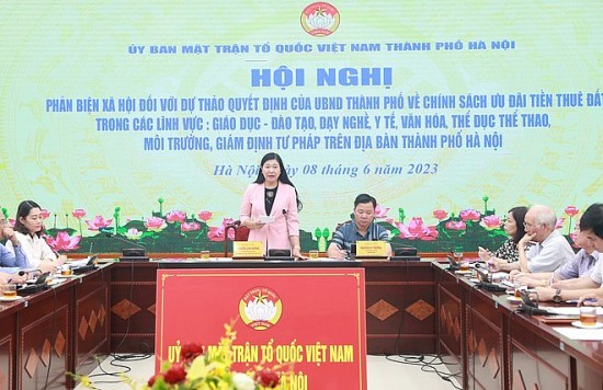 ha noi lay y kien ve du thao chinh sach uu dai tien thue dat trong linh vuc giao duc y te
