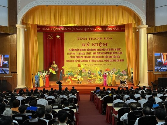 thanh hoa le ky niem 75 nam ngay chu tich ho chi minh ra loi keu goi thi dua ai quoc