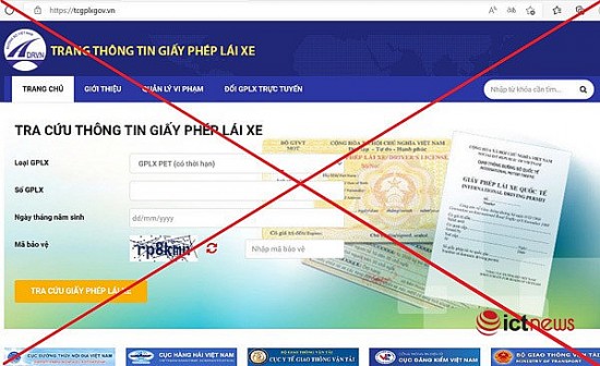 Bộ Giao thông Vận tải đề nghị xử lý website giả mạo trang thông tin điện tử giấy phép lái xe