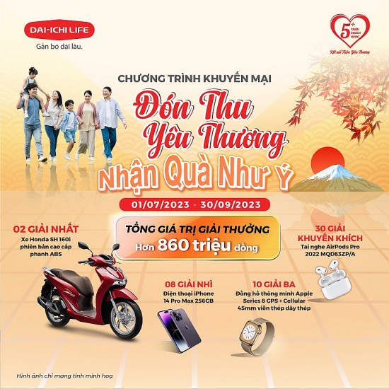 Dai-ichi Life Việt Nam triển khai chương trình khuyến mại “Đón Thu Yêu Thương, Nhận Quà Như Ý”