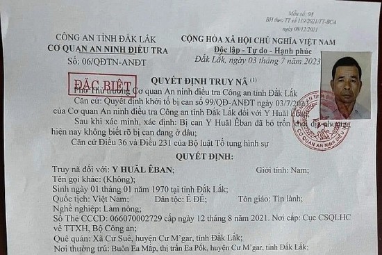 Vụ tấn công trụ sở xã ở Đắk Lắk: Truy nã đặc biệt thêm một đối tượng