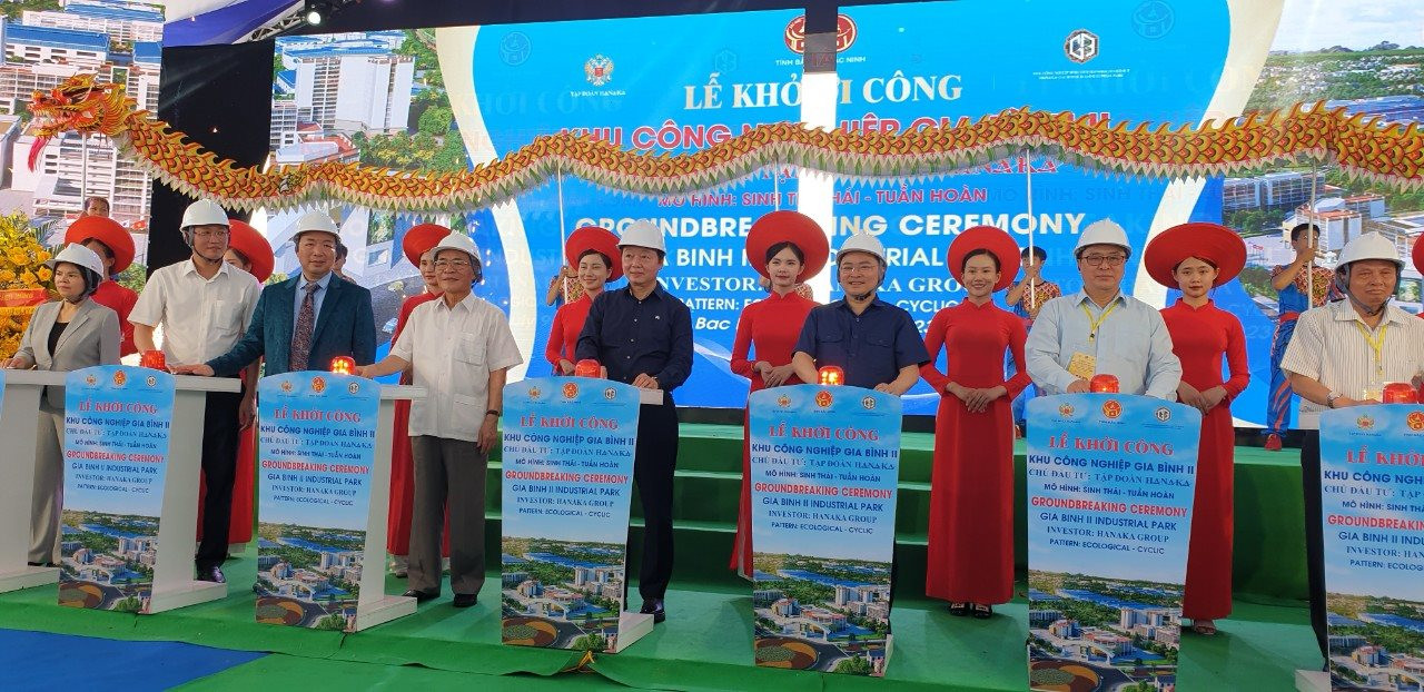 Khởi công dự án đầu tư xây dựng khu công nghiệp Gia Bình II ở Bắc Ninh