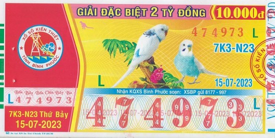 XSBP 15/7 - Kết quả xổ số Bình Phước hôm nay ngày 15/7/2023 – KQXSBP thứ bảy ngày 15 tháng 7