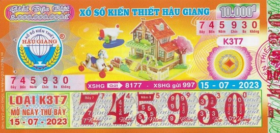 XSHG 15/7 - Kết quả xổ số Hậu Giang hôm nay ngày 15/7/2023 – KQXSHG thứ bảy ngày 15 tháng 7