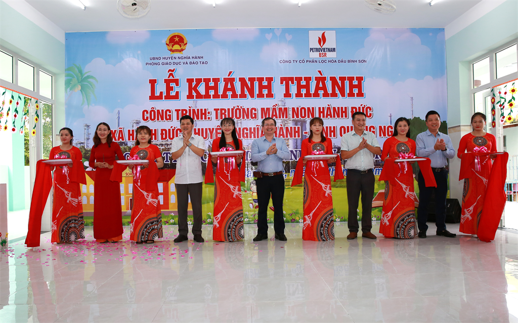 Khánh thành Trường Mầm non Hành Đức do BSR tài trợ