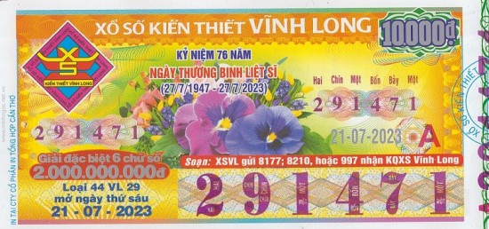 XSVL 21/7| Kết quả xổ số Vĩnh Long hôm nay ngày 21/7/2023 | KQXSVL thứ sáu ngày 21 tháng 7