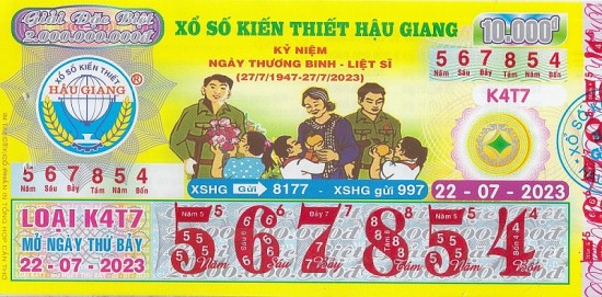 XSHG 22/7| Kết quả xổ số Hậu Giang hôm nay|22/7/2023| xổ số Hậu Giang ngày 22 tháng 7