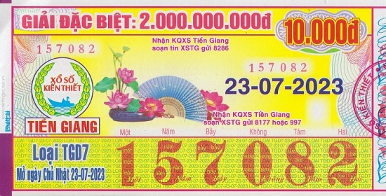 XSTG 23/7 | Kết quả xổ số Tiền Giang hôm nay 23/7/2023 | xổ số Tiền Giang ngày 23 tháng 7