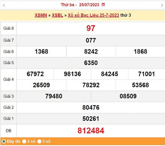 XSBL 1/8 - Kết quả xổ số Bạc Liêu hôm nay ngày 1/8/2023 – KQXSBL thứ Ba ngày 1 tháng 8