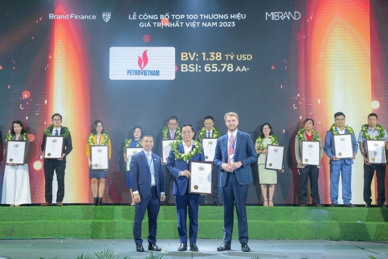 Petrovietnam vào Top 10 thương hiệu giá trị nhất Việt Nam 4 năm liên tiếp