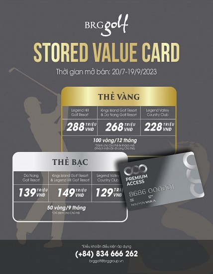 Thẻ Stored Value Card của BRG Golf đồng hành với niềm đam mê gôn tại các sân gôn đẳng cấp