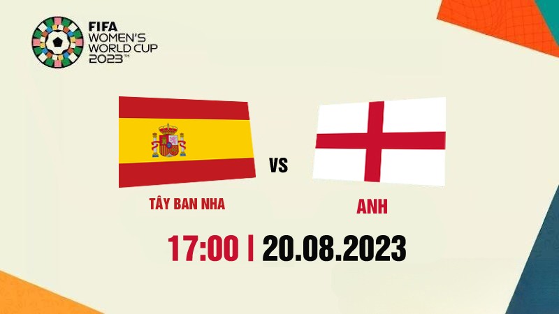 Link xem trực tiếp trận chung kết  World Cup nữ 2023 giữa Anh và Tây Ban Nha, 17h00 ngày 20/8