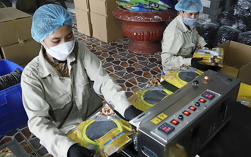 Sản phẩm bánh đa vừng Nguyên Lâm sau khi đạt chuẩn OCOP đã xuất khẩu sang thị trường Nga và Nhật Bản.