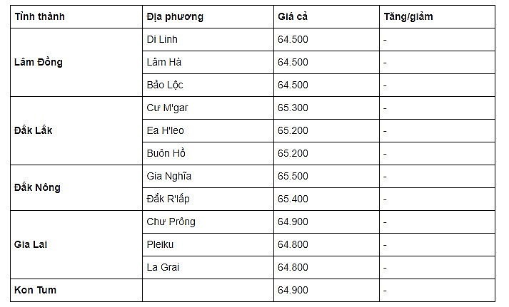 Giá cà phê mới nhất ngày 10/9/2023: Giá cà phê đi ngang