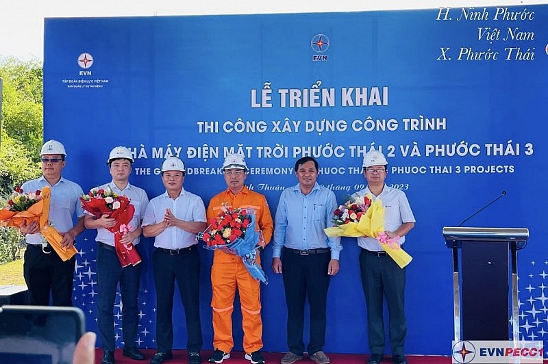 Thi công Nhà máy điện mặt trời Phước Thái 2 và Phước Thái 3