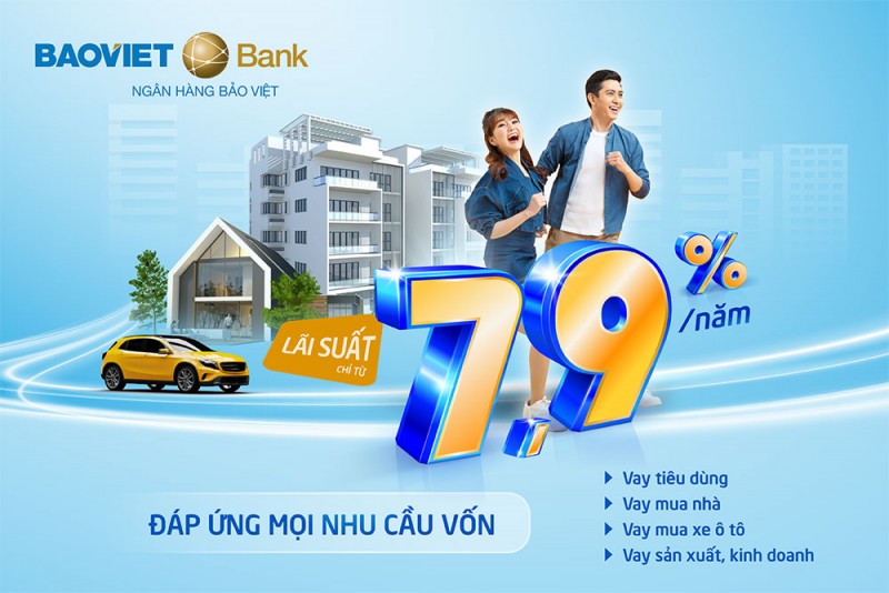 BAOVIET Bank cho vay tiêu dùng lãi suất ưu đãi chỉ từ 7,9%/năm