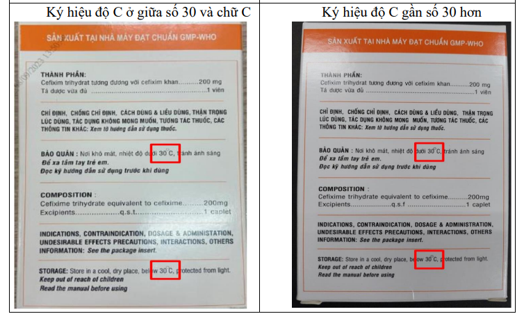 Khánh Hòa cảnh báo mẫu thuốc Cefixim giả