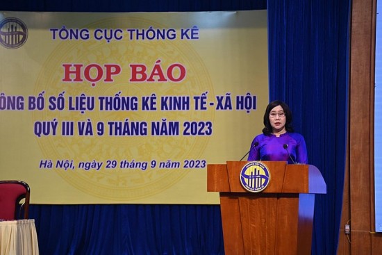 Họp báo Công bố số liệu thống kê kinh tế xã hội quý III và 9 tháng năm 2023