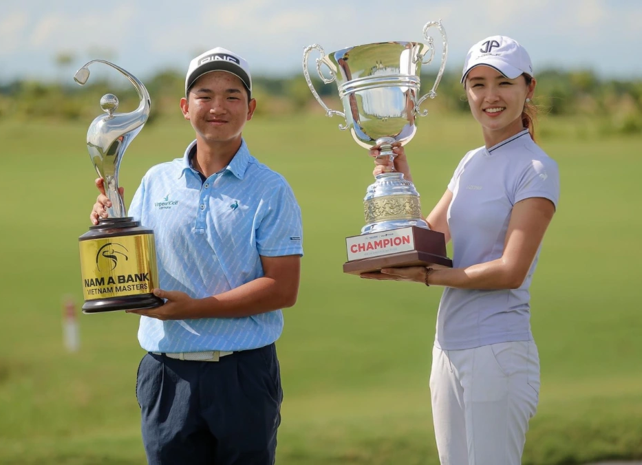 Nguyễn Anh Minh và Lina Kim vô địch giải golf Nam A Bank Vietnam Masters 2023