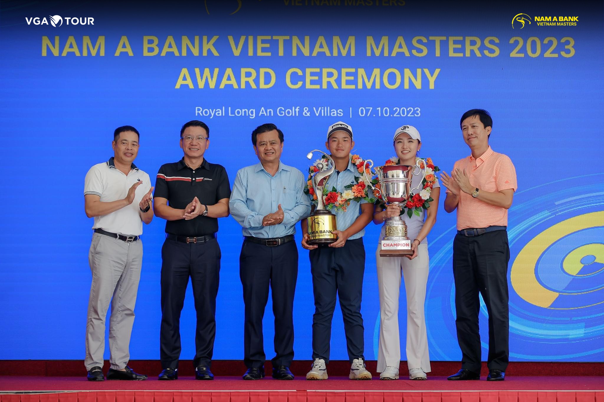 Nguyễn Anh Minh và Lina Kim vô địch giải golf Nam A Bank Vietnam Masters 2023