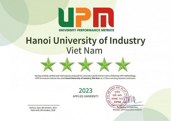 HaUI đạt chuẩn 5 sao Đại học định hướng ứng dụng theo Bảng xếp hạng UPM