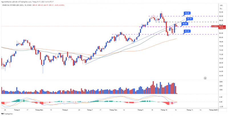 ĐỒ THỊ DẦU WTI THÁNG 12/2023 – KHUNG D1