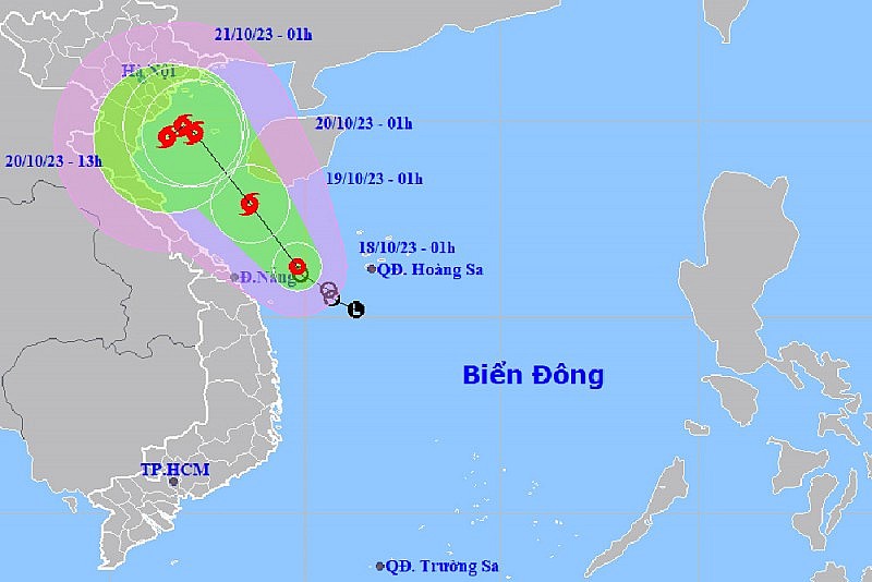 Áp thấp nhiệt đới khả năng mạnh thành bão, di chuyển hướng vào Vịnh Bắc Bộ. 