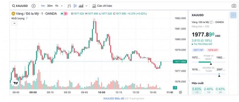 Giá vàng chiều nay 20/10/2023: Giá vàng 9999, SJC, 24K, Mi Hồng, PNJ, DOJI đạt đỉnh 3 tháng gần đây