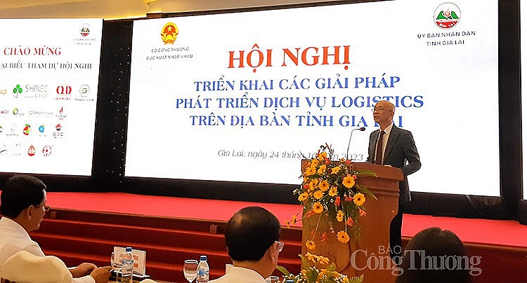 Ông Trần Thanh Hải - Phó cục trưởng Cục Xuất nhập khẩu (Bộ Công Thương) phát biểu tại Hội nghị