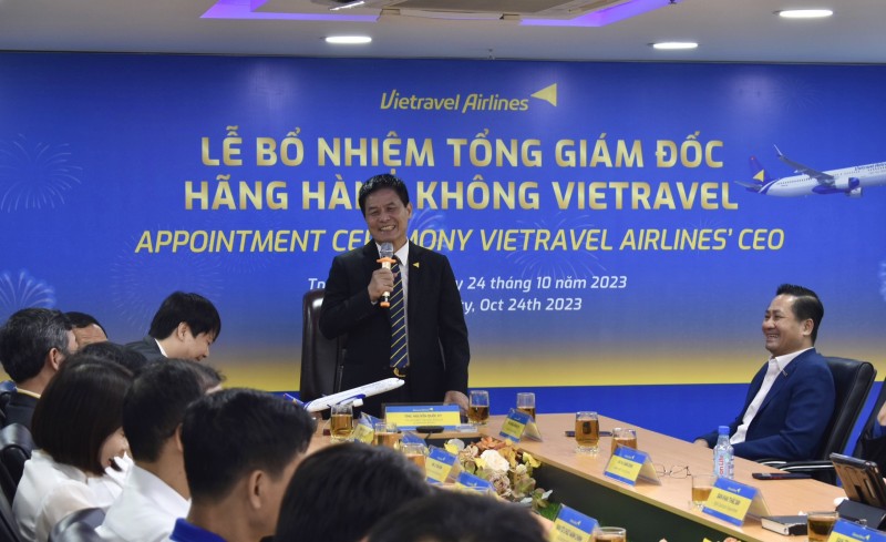 Lễ bổ nhiệm Tân Tổng giám đốc hãng hàng không Vietravel Airlines. Ảnh vietravelairlines.png