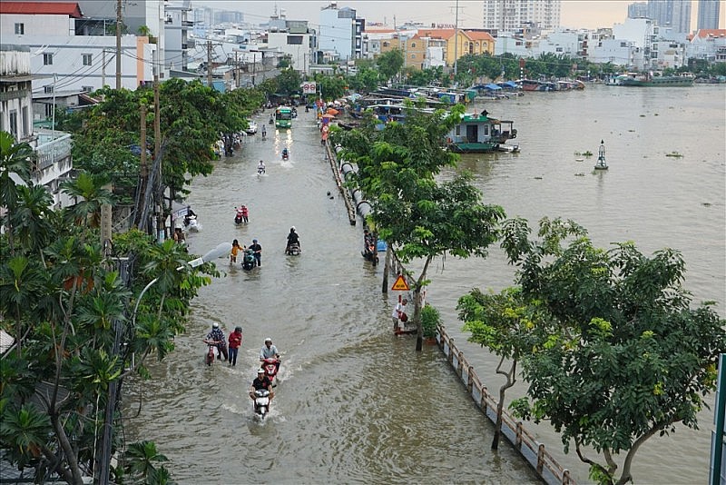 Nam Bộ triều cường đạt đỉnh. Ảnh minh họa