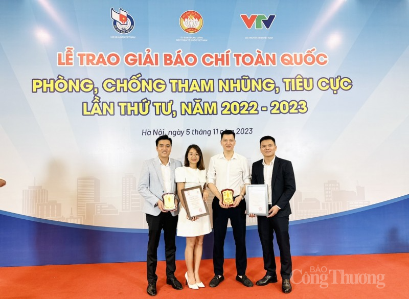 Nhóm phóng viên Báo Công Thương đoạt 2 giải báo chí toàn quốc phòng, chống tham nhũng