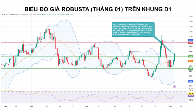 Giá cà phê Arabica vẫn còn động lượng tăng sau dữ liệu nguồn cung kém khả quan