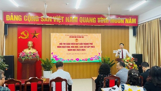 Hội thi giáo viên dạy giỏi THCS cấp Thành phố năm học 2023-2024  quận Ba Đình