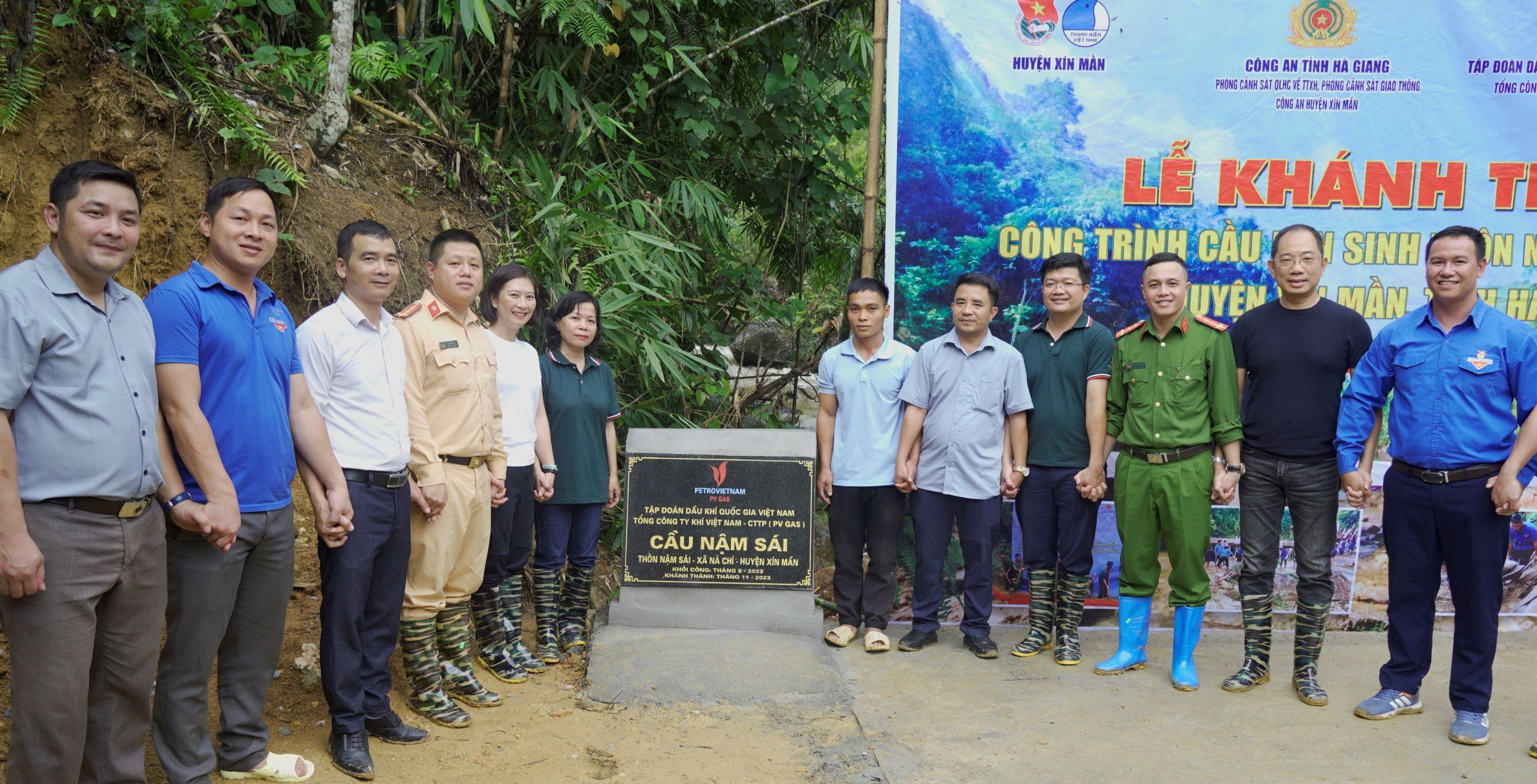 Hà Giang: PV GAS khánh thành cầu dân sinh tại thôn Nậm Sái, xã Nà Chì, huyện Xín Mần