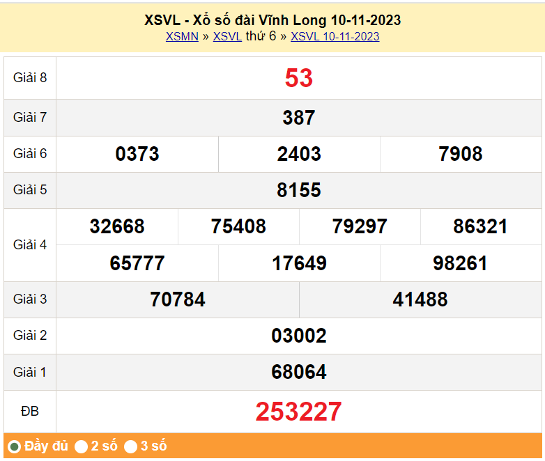 XSVL 17/11, Kết quả xổ số Vĩnh Long hôm nay 17/11/2023, KQXSVL thứ Sáu ngày 17 tháng 11