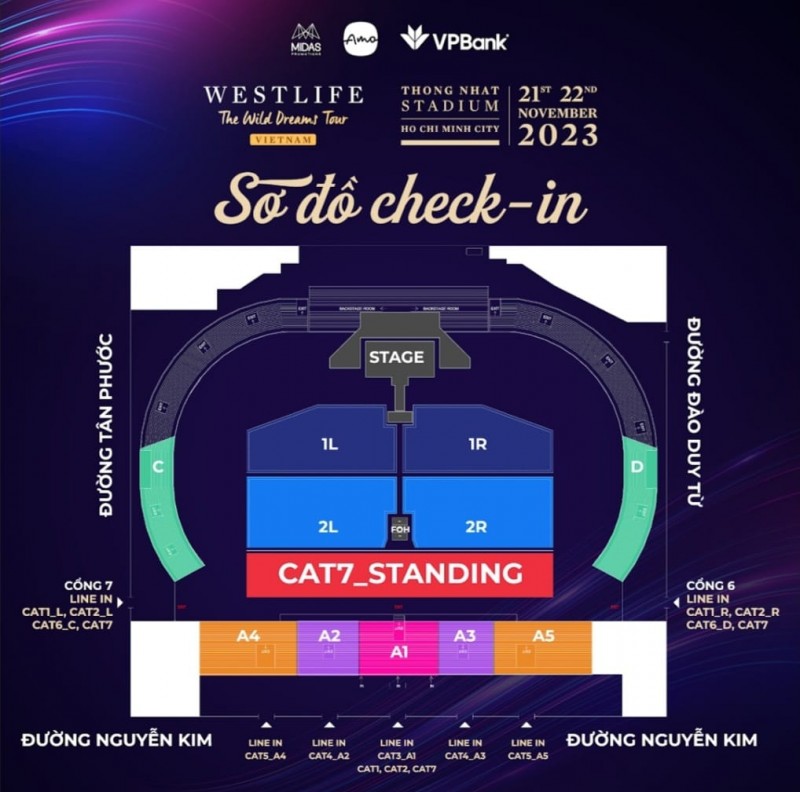 Hạng vé CAT 7 được check-in cùng các hạng vé đắt tiền khác