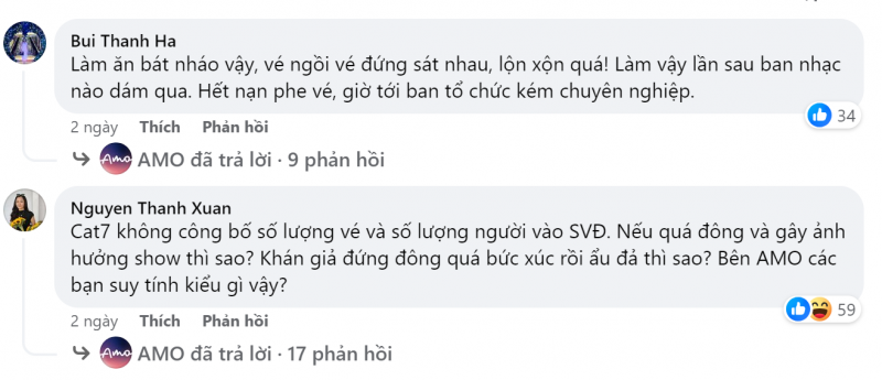 Các bình luận thể hiện sự không hài lòng về cáchh làm việc của đơn vị tổ chức. Ảnh: chụp màn hình