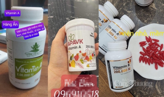 Thuốc Vitamin A liều cao không rõ nguồn gốc được rao bán tràn lan, nhiều mức giá